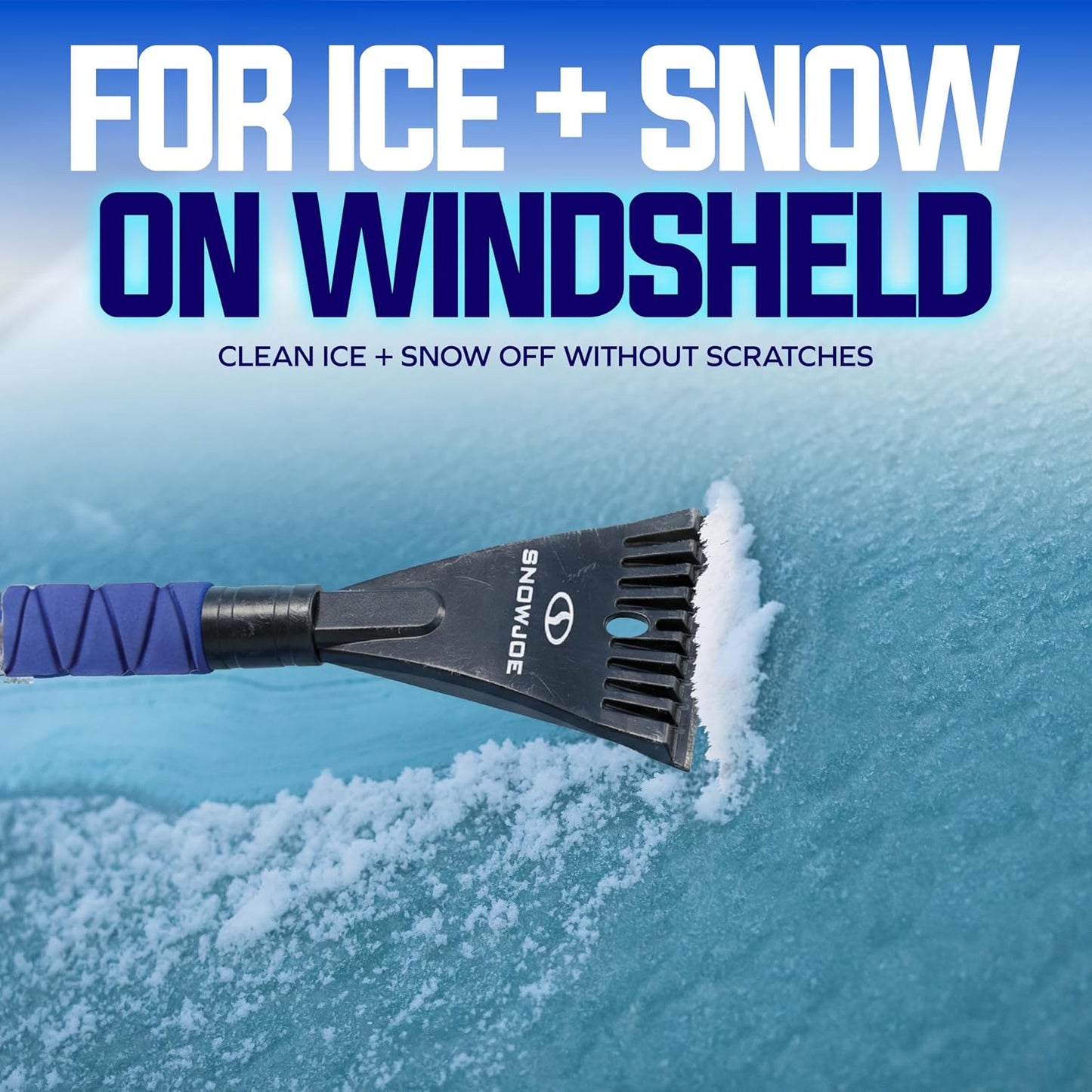 Snow Joe 45" Multi-Purpose Ice Scraper and Extendable Snow Brush for Car Windshield with Foam Grip and 360-Degree Pivoting Brush Head, SJEG-SB45S