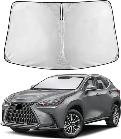 EcoNour Car Windshield Sun Shade | 2025 Upgraded Innovative No-Light-Pass Technology for Maximum Coverage | Foldable Sun Shade Keeps Your Vehicle Cool | Must-Have Car Accessories | Small (59" x 29") - Colors I
