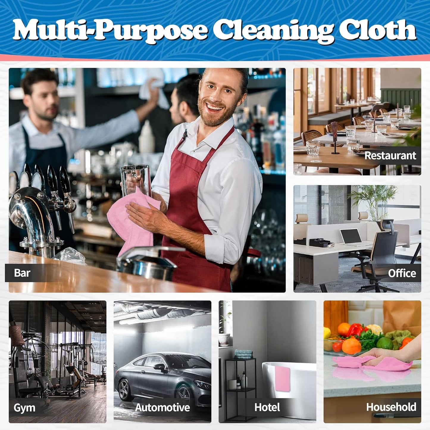 FIXSMITH Shop Towels, Pack of 200, Grey Microfiber Cleaning Cloth Bulk, Microfiber Towels for Cars, All-Purpose Absorbent Cleaning Rags, Dust Cloth for Automotive, Mechanic, Garage, 11.5 x 11.5 inch