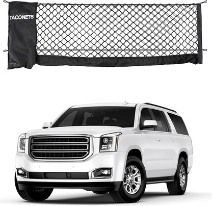 TacoNets Envelope Cargo Net for GMC Sierra & Chevy Silverado - Fits 2013-Current - Upgraded 5mm Bungee - Integrated Storage Bag - Heavy Duty Carabiners - Designed in USA