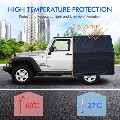 Car Cover Waterproof All Weather for Automobiles, 6 Layers Outdoor Full Exterior Cover Rain Sun UV Snowproof Protection with Zipper Cotton, Mirror Pocket for Sedan (190-195 inch)