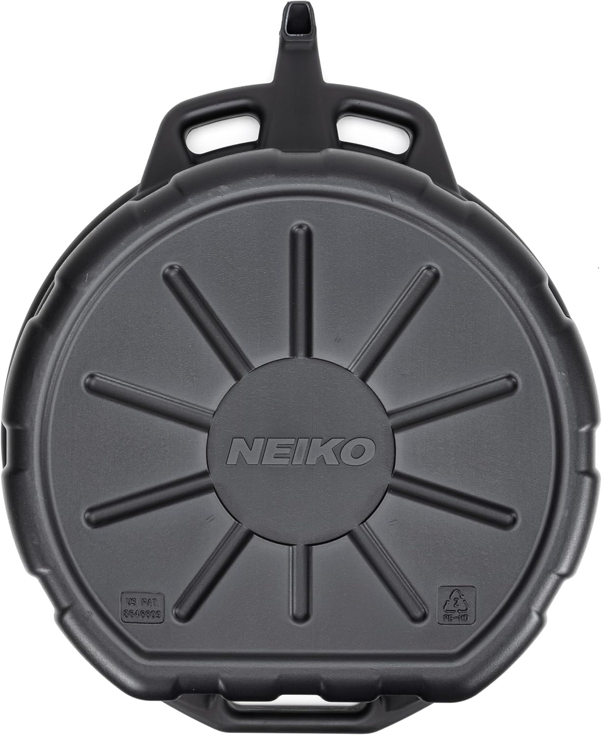 NEIKO 20760A 4 Gallon (16L) Anti-Splash Drain Container with Pour Spout, Black Plastic Drip Catcher for Fluid Changes