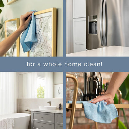 S&T INC. 100 Pack of Microfiber Cleaning Cloth, Bulk Microfiber Towel for Home, Reusable and Lint Free Cloth Towels for Car