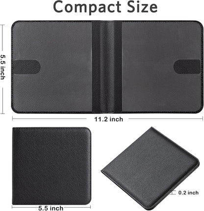 CoBak Car Registration and Insurance Holder - Men and Women Small Lightweight Vehicle Glove Box Car Organizer, Auto Truck Comparment Accessories Case for Essential Document, Driver License (Black)