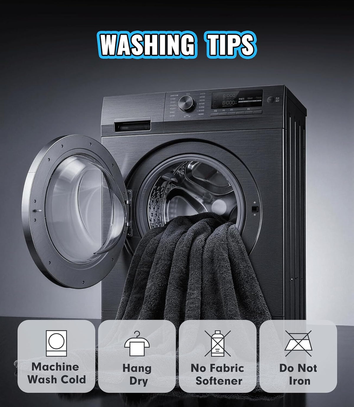 1400 GSM Car Drying Towels – XXL Microfiber Towels for Cars (48" x 24"), Ultra-Absorbent, Streak-Free, Scratch-Free, No Water Spots, Double-Twist Pile & Edgeless Design