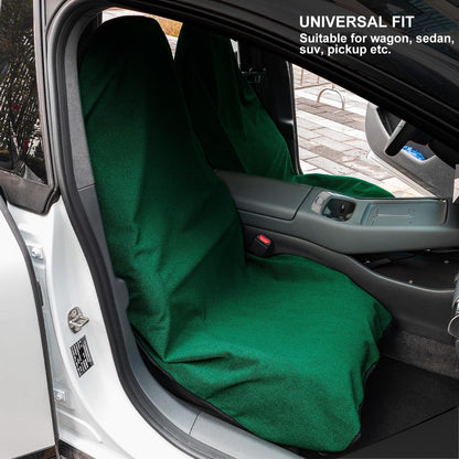 Waterproof Sweating Car Seat Cover for Post Gym Workout, Running, Swimming, Beach and Hiking, Universal Fit Non-Slip Towel Bucket Seat Protector for Cars SUV Trucks, Machine Washable (Grey)