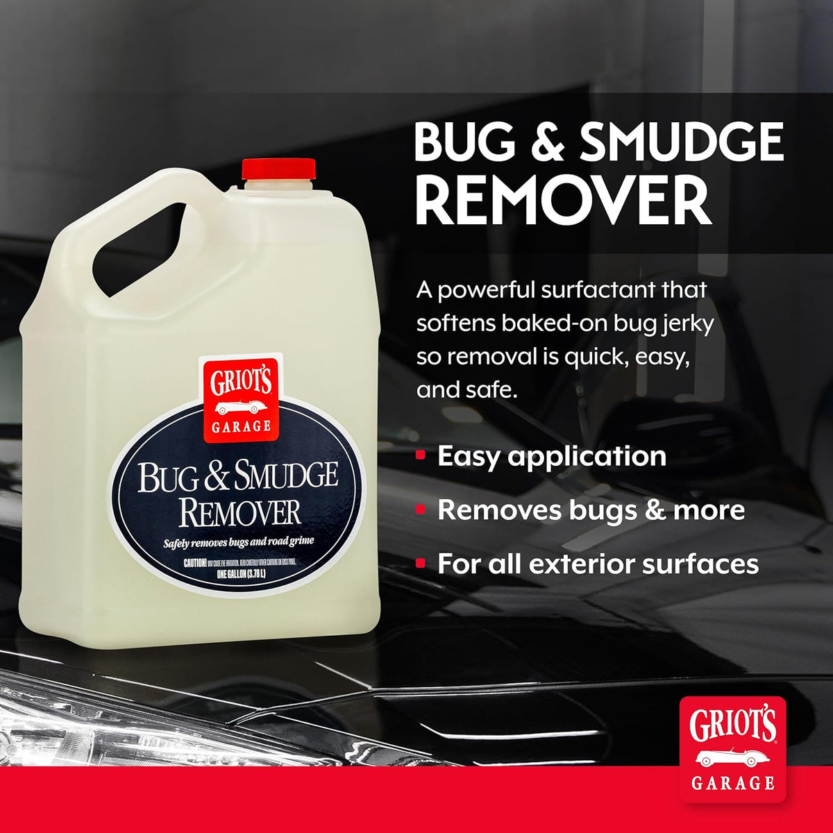 Griot's Garage Smudge Remover, Car Cleaning Spray for Spot Removal, Works on All Exterior Surfaces, Releases Smudges, Oil, Grime, and Scuffs, 22 oz