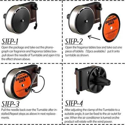 Maicican 12PCS Customizable Car Air Freshener Vent Clip, Pop Singer Album Cover Record Player Shape, Music Lover Gifts. (Fashion)