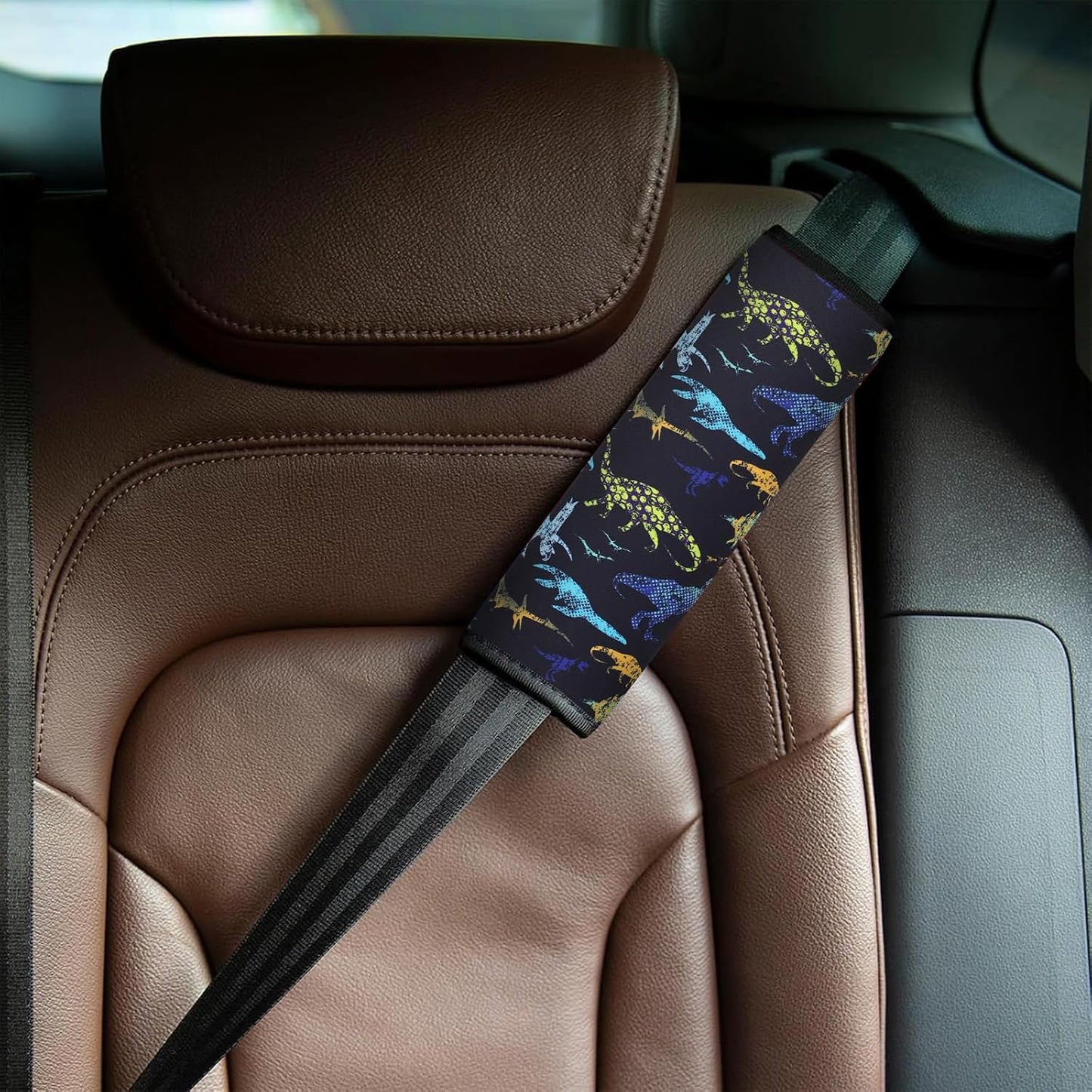 YR Seat Belt Cover for Kids, Soft Comfort Seat Belt Cushion for Children, Cute Cartoon Pattern Car Seat Belt Pads Cover for Girls and Boys, 1 Pack (Cartoon Spider)