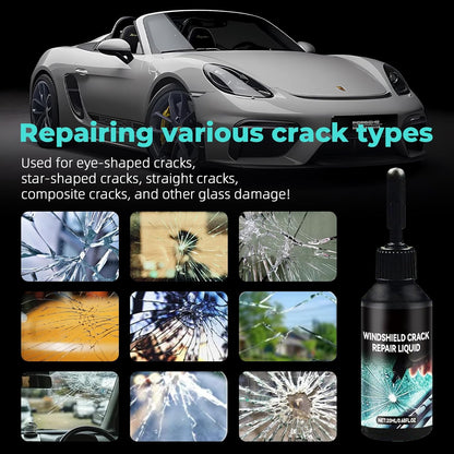 DEZEU 2026 Windshield Crack Repair Kit,Upgraded 2 Bottles Windshield Chip Repair Kit,5MinQuick-Glass Repair Liquid,Long-Lasting for Windshields, Windows, Mirrors,All Crack Types 0.68 FL OZ.