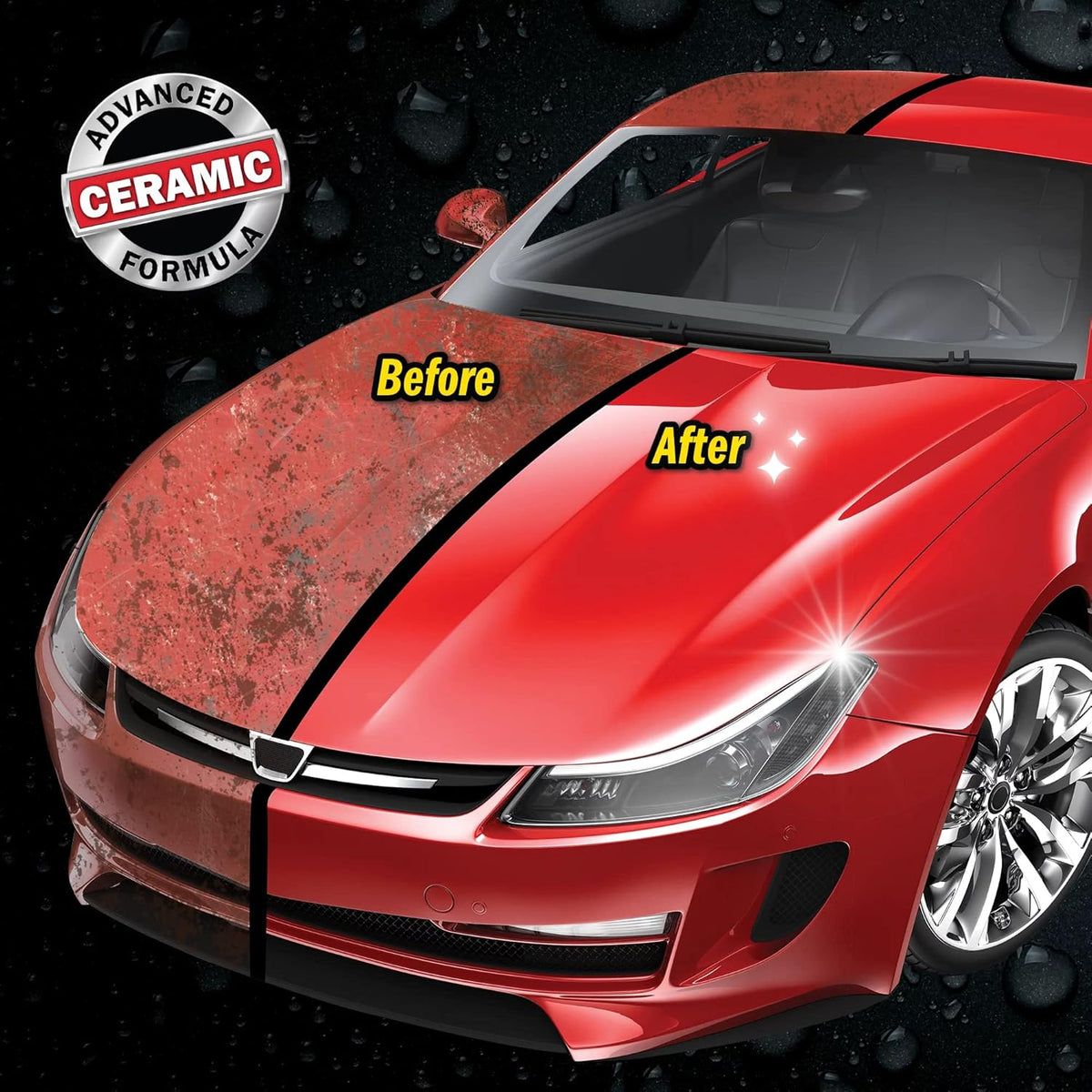 SHINE ARMOR Fortify Quick Coat: 3-in-1 Waterless Car Wash Spray with Ceramic Coating - Car Wax, Paint Protector, and Cleaner for Trucks, Bikes and SUVs, Made in USA, 16floz