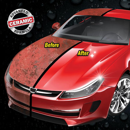 SHINE ARMOR Fortify Quick Coat: 3-in-1 Waterless Car Wash Spray with Ceramic Coating - Car Wax, Paint Protector, and Cleaner for Trucks, Bikes and SUVs, Made in USA, 16floz