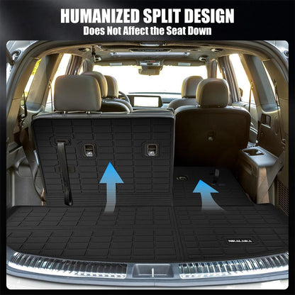 Floor Mats & Cargo Liner & Backrest Mat for 2024 2025 2026 Chevrolet/Chevy Trax All Weather Protection TPE Rubber Full Set Automotive Floor Liners Accessories, Odorless Anti-Slip, Black