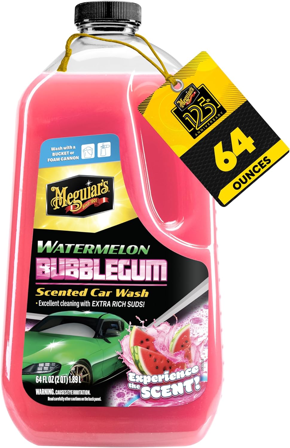 Meguiar's Watermelon Bubblegum Wash, 64OZ BT, 6/CV