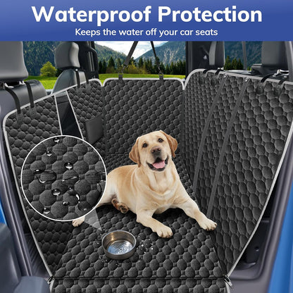 Mancro Dog Car Seat Cover for Back Seat, 2026 Upgraded 600D Heavy Duty Waterproof & Scratch-Resistant Dog Hammock for Car, Back Seat Pet Cover for Dogs with Sedan, Trucks and SUVs, Standard, Black