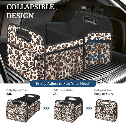 Femuar Car Trunk Organizer with Large Capacity Waterproof Car Accessories for Women & Men, Collapsible Trunk Organizer for Suv/Jeep/Sedan,Tools (Black, Standard)