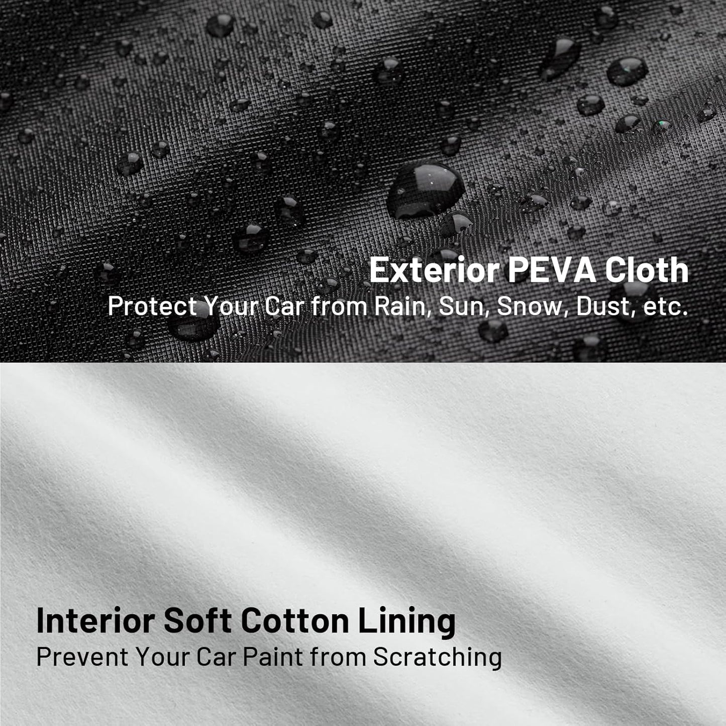 Favoto SUV Car Cover Waterproof All Weather 6 Layers Heavy Duty Car Cover for Automobiles Rain Sun Snow UV Protection with Inner Cotton Car Cover Outdoor Universal Fit for SUV (188-198 inch) Silver