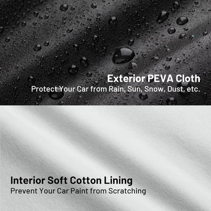 Favoto SUV Car Cover Waterproof All Weather 6 Layers Heavy Duty Car Cover for Automobiles Rain Sun Snow UV Protection with Inner Cotton Car Cover Outdoor Universal Fit for SUV (188-198 inch) Silver