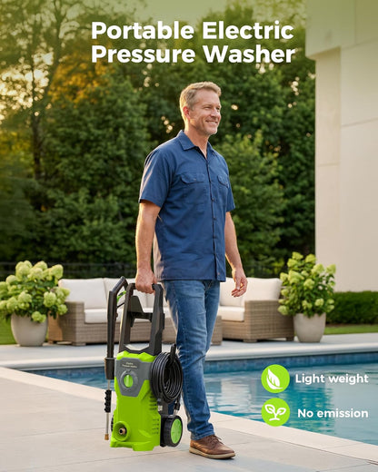 Pressure Washer, Power Washers 4800PSI 2.6GPM with 4 Quick Connect Nozzles, High Pressure Washer for Cars, Fences, Patios, Decks, Boats, Home Use