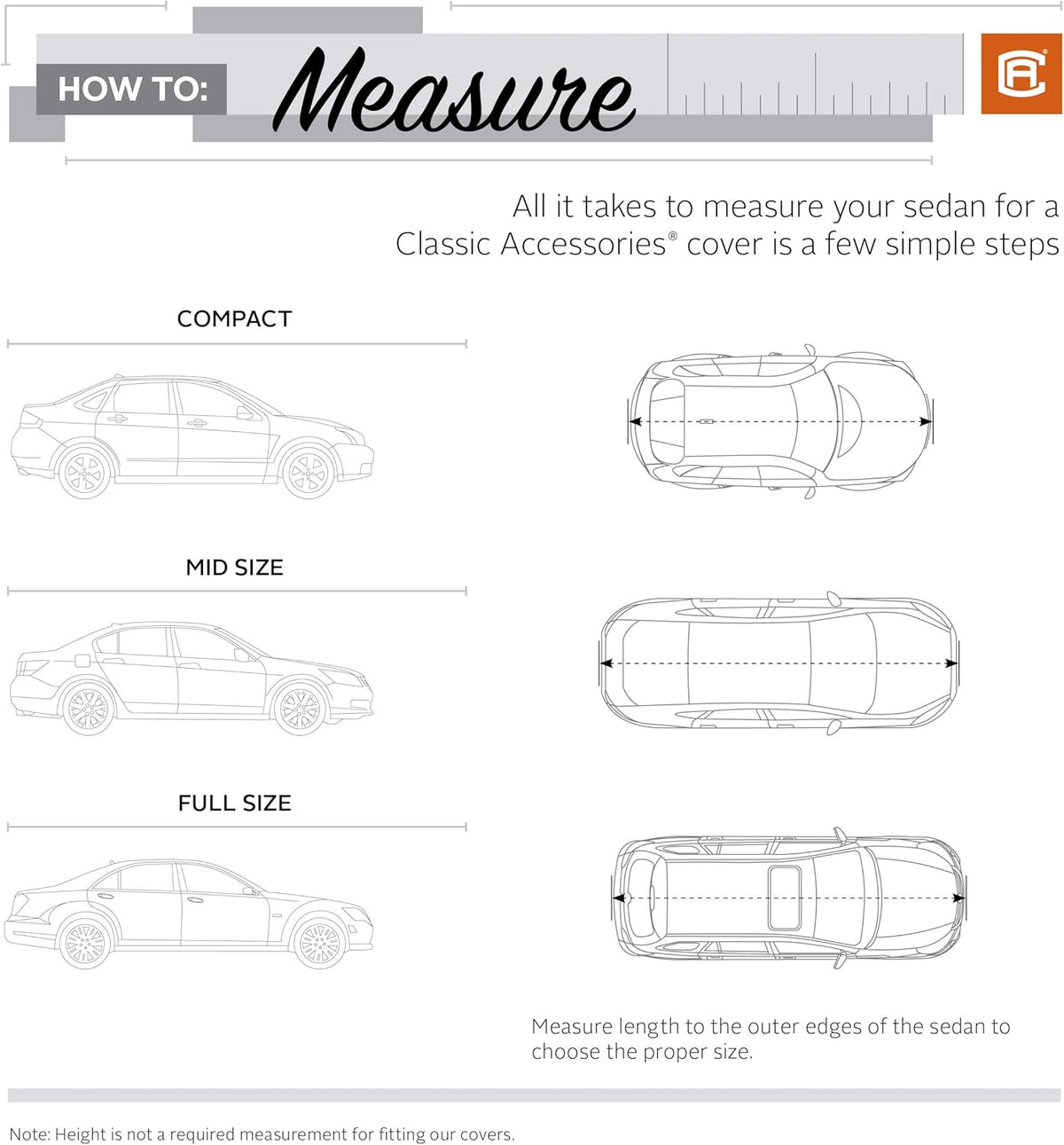 Classic Accessories Over Drive PolyPRO 1 Full-Size Sedan Car Cover, Fits Cars 16' - 17'6" L