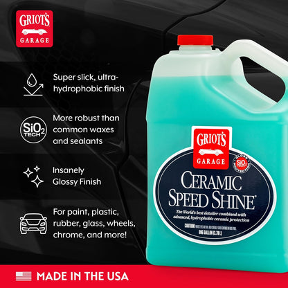 Griot's Garage Ceramic Speed Shine Detail Spray for Car Detailing, Provides a High-Gloss Finish and Extends Life of Coatings, 10945, 22 oz