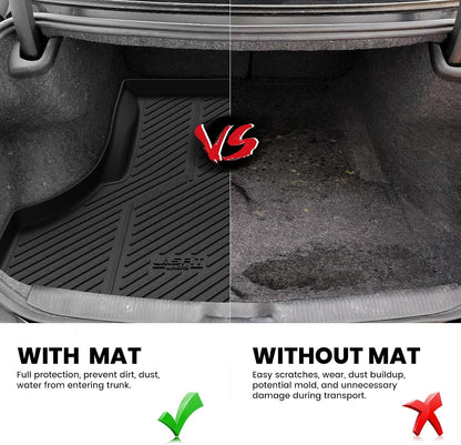 LASFIT Floor Mats for 2019-2025 2026 Ram 2500/3500 Crew Cab Bucket Seat for Carpet & Vinyl Floor (NOT fit Model with PTO Kit), All Weather TPE Custom Fit Car Mats Floor Liners 1st & 2nd Row, Black