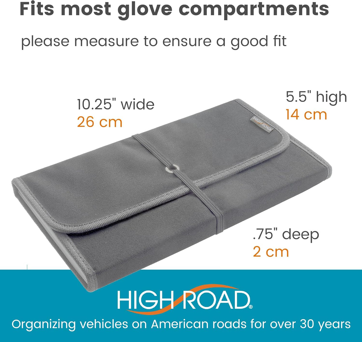 High Road Glove Box Organizer - Insurance and Registration Holder for Car Documents and Paperwork - Expandable Front Seat Organizer with Card Pockets
