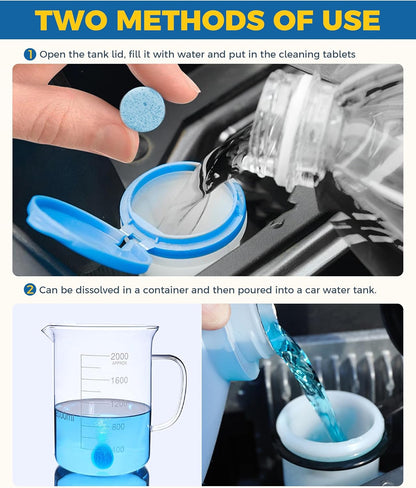 50PCS Windshield Washer Fluid,Windshield Washer Tablets,Car Accessories Windshield Washer Fluid Concentrate,Car Windshield Washer Fluid,Automotive Glass Cleaner,Use for Remove Windshield Stains