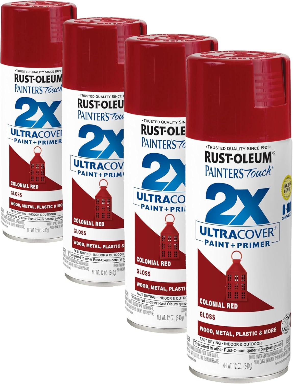 Rust-Oleum 334029 Painter's Touch 2X Ultra Cover Spray Paint, 12 oz, Gloss Clear - Colors D