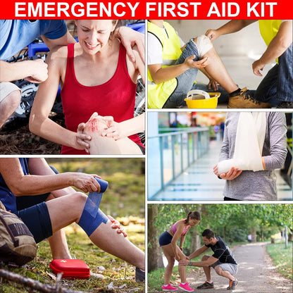 Car First Aid Kits 275Pcs Survival Gear Home Travel Size Small Emergency Kit Tactical Hiking EVA Camping Essentials Backpack Sports Office Boat Urgent Accident