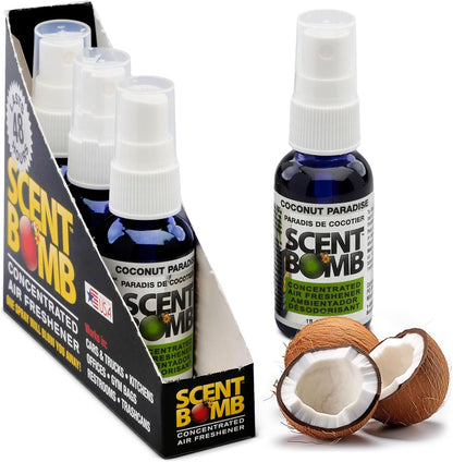 Scent Bomb Air Freshener Spray, Long-Lasting Odor Eliminator - Effective Deodorizer for Home & Car, Fresh Room Spray for Kitchen, Bathroom & Smell Neutralizer - 1 oz Pack of 4, Black Cherry Scent