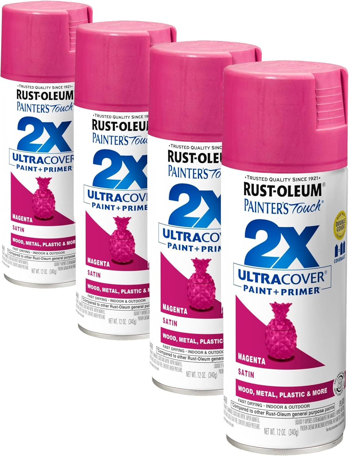 Rust-Oleum 334029 Painter's Touch 2X Ultra Cover Spray Paint, 12 oz, Gloss Clear - Colors E