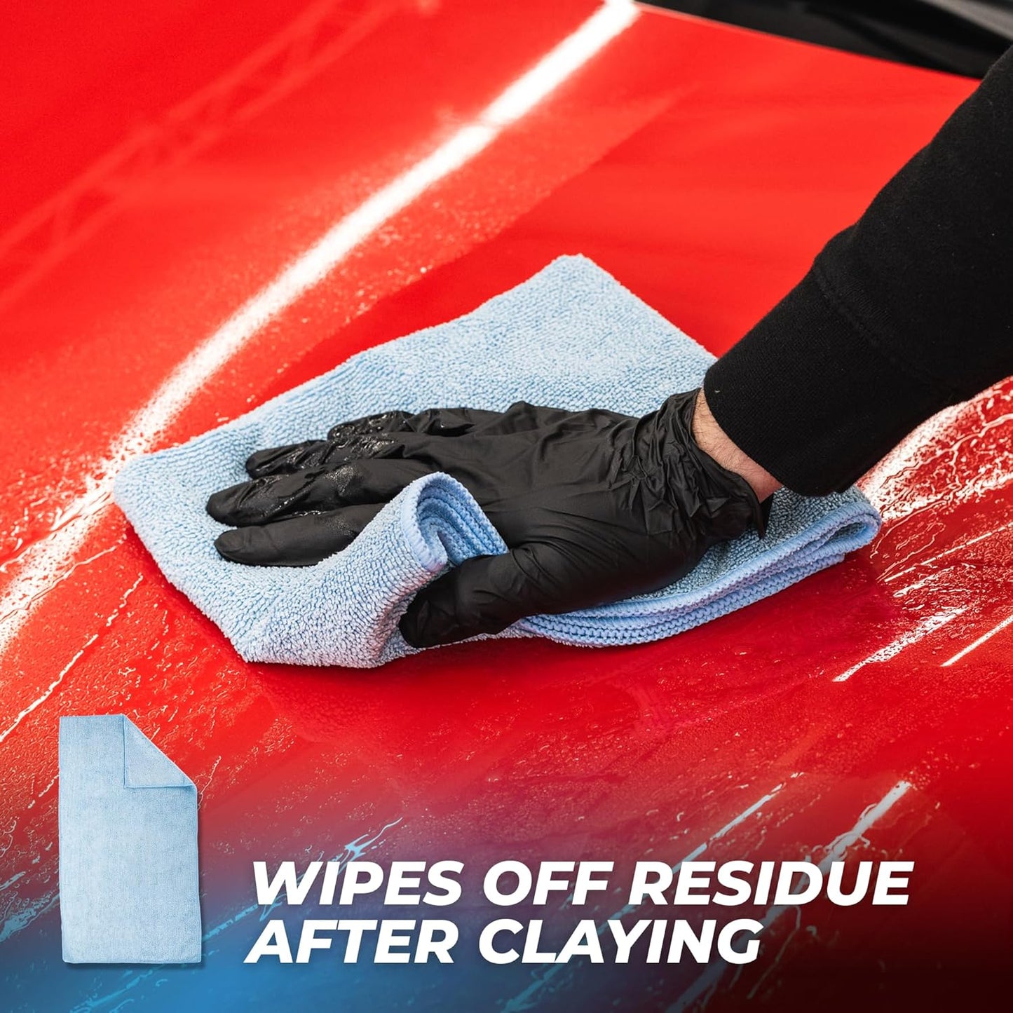 The Rag Company - Clay Bar Kit – Remove Embedded Contaminants & Restore Smooth Paint – Includes Premium Clay Bars, Clay Lubricant & Microfiber Towels - 6 Piece Kit