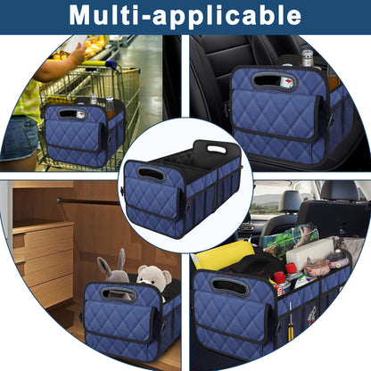 Deosk Car Trunk Organizer for SUV, Car Organizers and Storage with Reinforced Handles, Car Accessories for Women/Men 50LWaterproof Polyester Trunk Organizer, Black