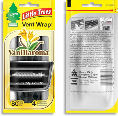 LITTLE TREES Car Air Freshener | Vent Wrap Provides Long Lasting Scent, Invisibly Fresh | New Car Scent, 16 Air Fresheners
