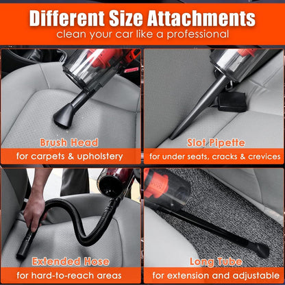 17pcs Car Cleaning Kit, Pink Car Interior Detailing Kit with High Power Handheld Vacuum, Detailing Brush Set, Windshield Cleaner, Cleaning Gel, Complete Auto Accessories for Women Gift