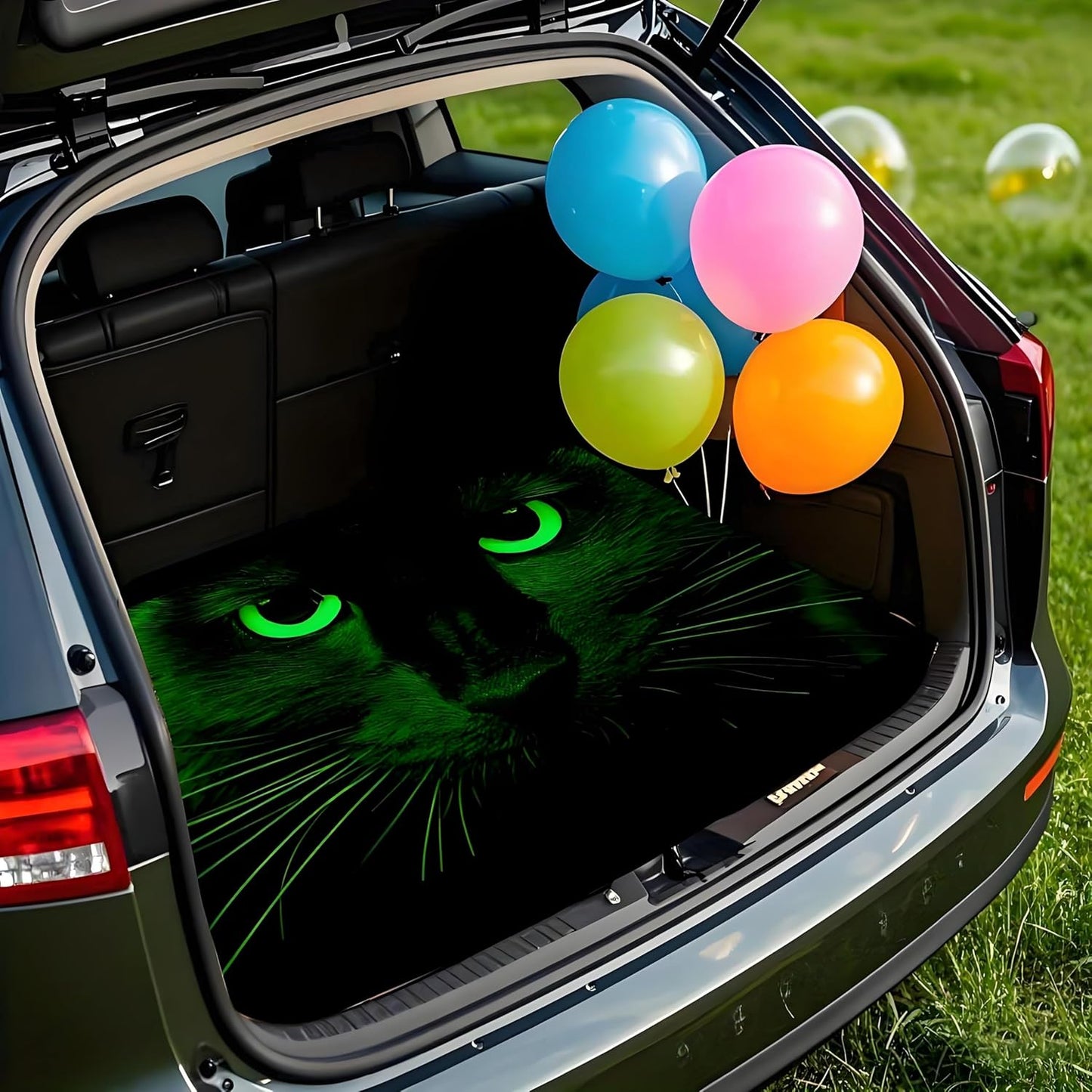 Universal Car Trunk Mat 29" x 39",Purple Colorful Flowers All Weather Trunk Protection Cargo Liner, Durable Cargo Mat Rear Trunk Liner,Stylish Vehicle Interior Accessories Suitable for Most Car Models
