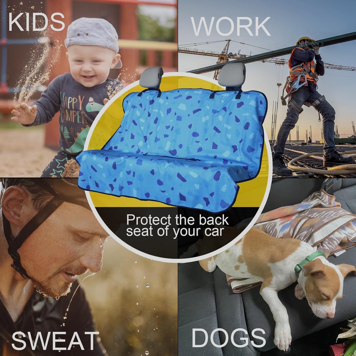 Car Seat Cover Protector Front Seats,for Gym Workout,Running,Swimming,Beach and Hiking,Waterproof Sweat Towel Bucket Seat Covers for Cars SUV Trucks (Black, 1Pcs)