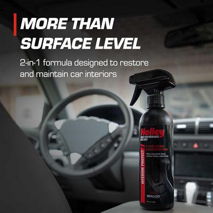 Holley Interior Protect - 2-Stage Cleaner & Protectant Spray - High-Performance Car Care, Wipe Away dust and Fingerprints in Your Vehicle - UV protectant, Citrus Scent - 16 oz.