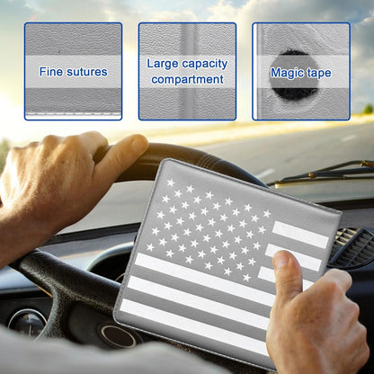 Ziciner Car Registration Insurance Holder, 2Pack Essential Auto Card Document Glove Box Organizer with Touch Fastener, Vehicle Interior Accessories Perfect for Most Car, Truck, SUV (Red/Small Car)