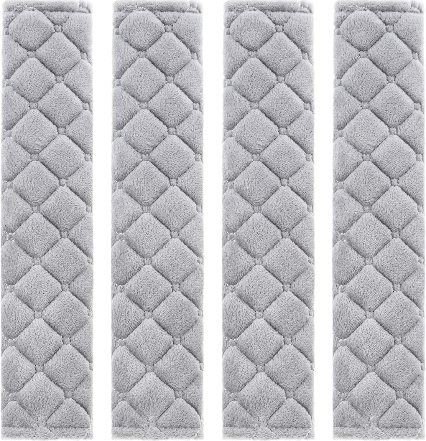 Tatuo 4 Pack Seat Belt Cover Extra Long Seat Belt Pads for Car Soft Comfort Shoulder Strap Covers Harness Pads Helps Protect Your Neck and Shoulder(10.6 Inch,Black)