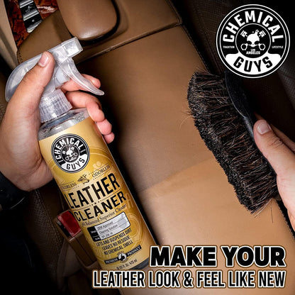 Chemical Guys Complete Leather Cleaner and Conditioner Detailing Kit with Total Interior, for Cars, Home, Office, and More (Works on Natural, Faux Leather and More) 9 Items - HOL412