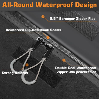Sailnovo Soft Car Rooftop Cargo Carrier Roof Bag 20 Cubic Feet Waterproof Car Top Carrier, Fits Most Vehicle with/Without Rack, Include Anti-Slip Mat,6 Reinforced Straps,6 Door Hooks