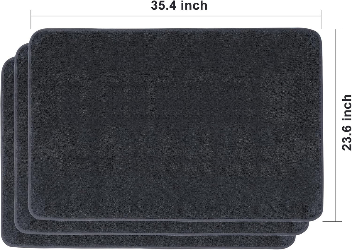 JOYMOOP Microfiber Towels for Cars, 2 Pack 35.4" x 23.6" Car Drying Towel, Dark Gray Reusable Car Towel, Quick Drying Car Microfiber Cleaning Cloth for RVs, SUVs, Trucks
