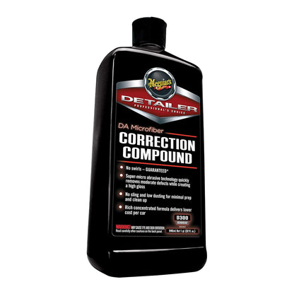 Meguiar's DA Microfiber Correction Compound D30032 - Pro Car Scratch Remover, for Use with a DA Polisher and Microfiber Cutting Disc, Remove Swirls, Scratches, Water Spots, and Oxidation, 32 Oz