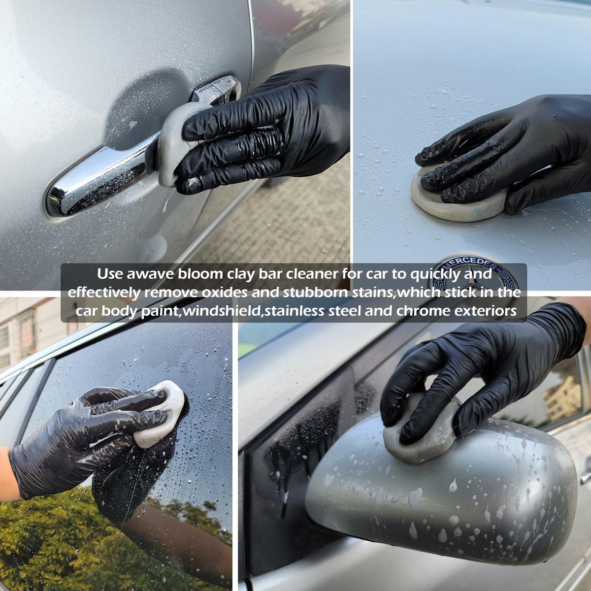 Car Clay Bars Auto Detailing 400g and Clay bar Lubricant Tablets 8 Pack(1pcs=16 oz) Clay bar kit,Include Portable Spray Bottle and Micro Fiber Towel,for Car Detailing Damage Free Cleaning