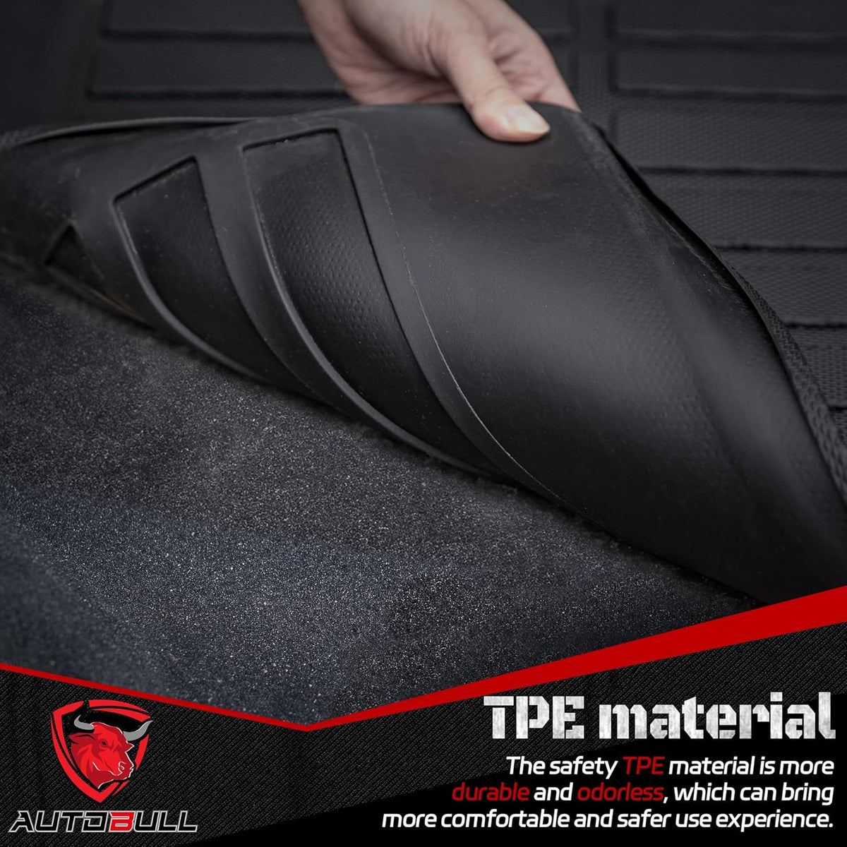 Cargo Liner Compatible with 2015-2024 Ford Edge Cargo Mat，All Weather Protection Trunk Liner Rear Trunk mat，Black