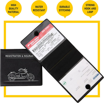 CANOPUS Car Registration and Insurance Holder, Car Document Holder, Vehicle Registration and Insurance Card Holder, Wallet for Auto, Trailer, Motorcycle, Truck, Vehicle Paperwork Organizer (2 Pack)