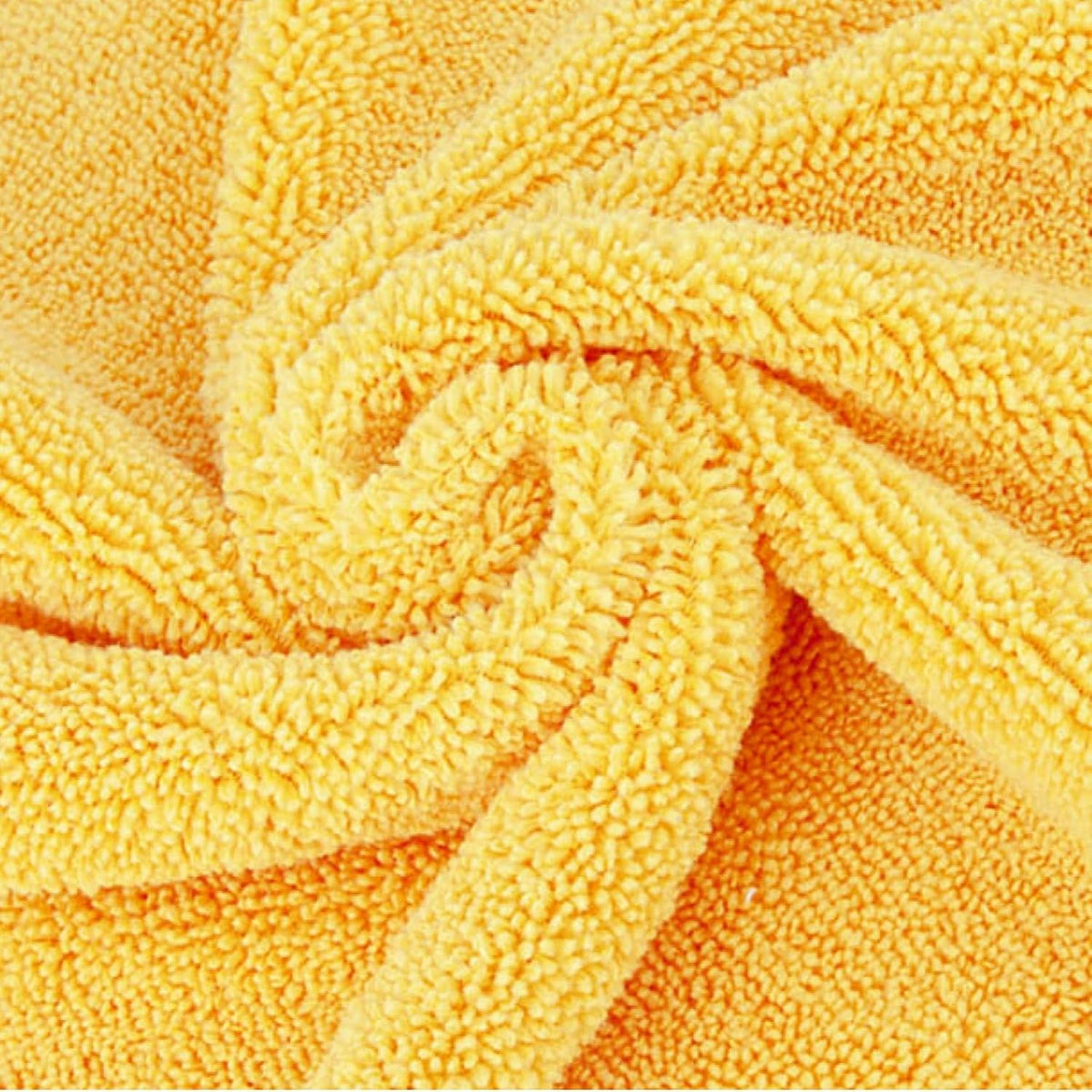 Amazon Basics Microfiber Car Drying Towels, Highly Absorbent, Lint Free, Scratch Free, Ultra-Soft, Car Detailing, Buffing and Polishing, 16" x 16", Yellow, 12-Pack