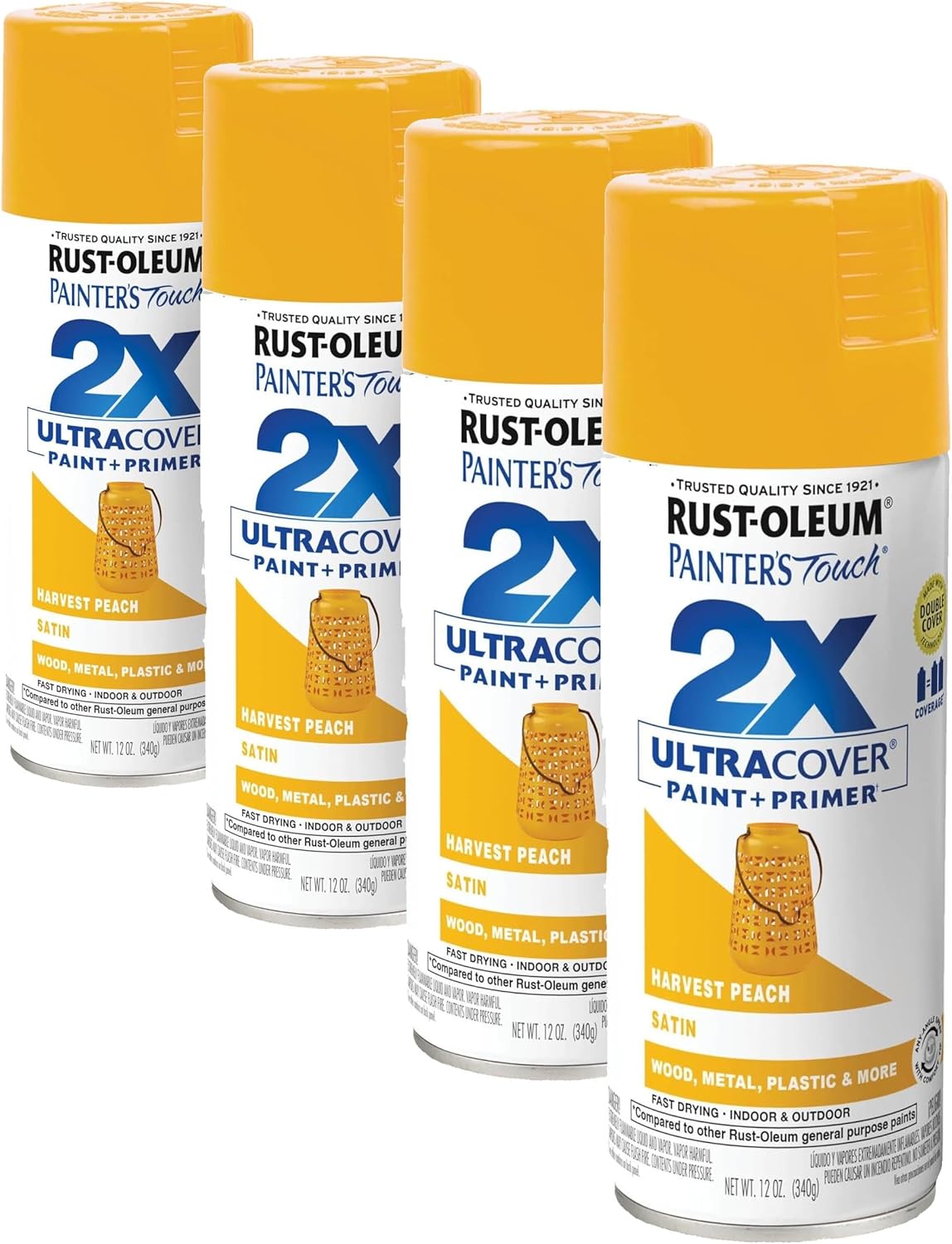 Rust-Oleum 334029 Painter's Touch 2X Ultra Cover Spray Paint, 12 oz, Gloss Clear - Colors B